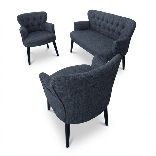 Set Canapea Pera Tea Set - Mobilier Pentru cafenea, birou, balcon, grădină, sufragerie, material textil