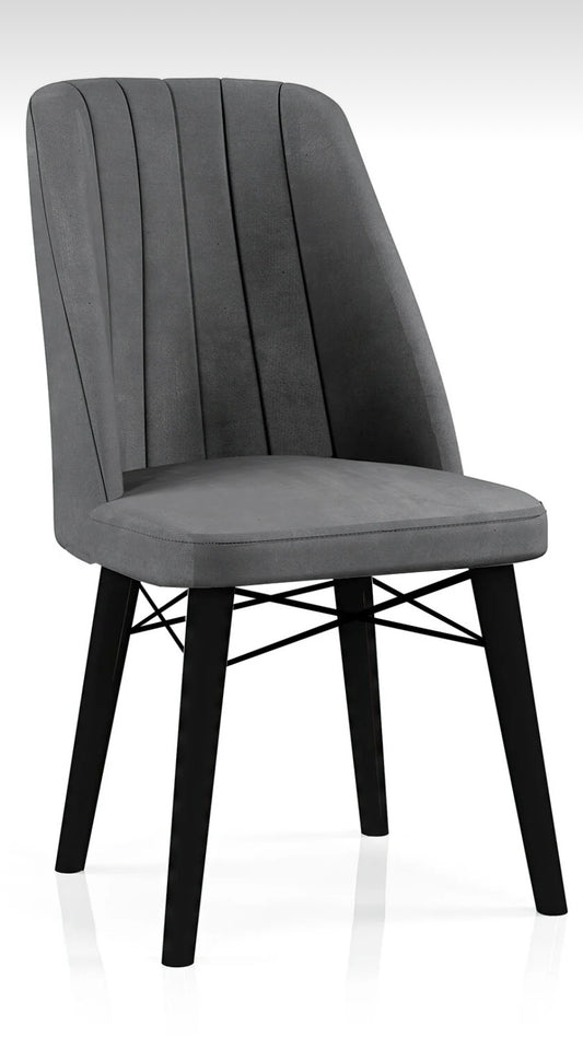 Scaun Babyface Madrid Gri Antracit Picioare Negru