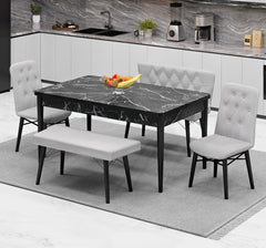 Babyface Banca Set Gri Masa (Extendible) 80*170 / Desire Furniture - Desire Furniture