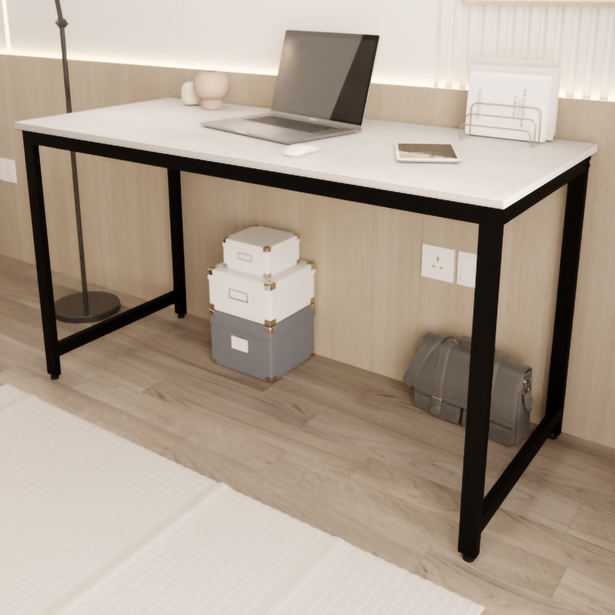 Masă de Birou Modernă și Funcțională – Masă pentru Calculator, Design Pin Atlantic