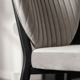 Scaun Mar, Cafenea, Restaurant, Bucatarie, Living, Metal, Babyface Textil, Gri Deschis - Desire Furniture
