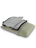 Pernă din burete integral perforat Visco cu husă răcoritoare 60x40x14 cm 1250 gr suport pentru umeri