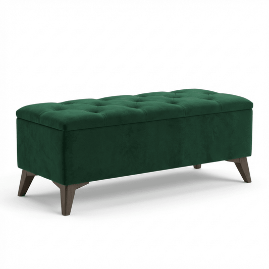 Taburet Chester cu Depozitare Verde