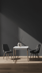 Eros Set Masa 80*80 si Scaune 2 bucati Negru