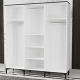 Dulap Desire cu 6 Uși – Design Modern, Spațios și Elegant, Alb Lucios