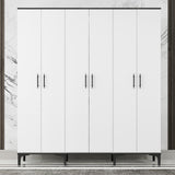 Dulap Desire cu 6 Uși – Design Modern, Spațios și Elegant, Alb Lucios