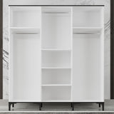 Dulap Desire cu 6 Uși – Design Modern, Spațios și Elegant, Alb Lucios