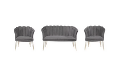 Cafea Set (Daisy) 3+1+1 Gri Antracit / Desire Furniture - Desire Furniture