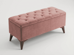 Taburet Chester cu Depozitare Roze