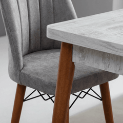 Desire Set Masa 80*170 Extensibila si Scaune 6 bucati Gri