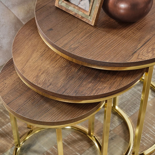 Set Mese de Cafea Rotunde – Design Modern cu Blat din Sticlă Securizată și Structură Metalică