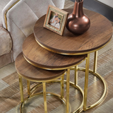 Set Mese de Cafea Rotunde – Design Modern cu Blat din Sticlă Securizată și Structură Metalică