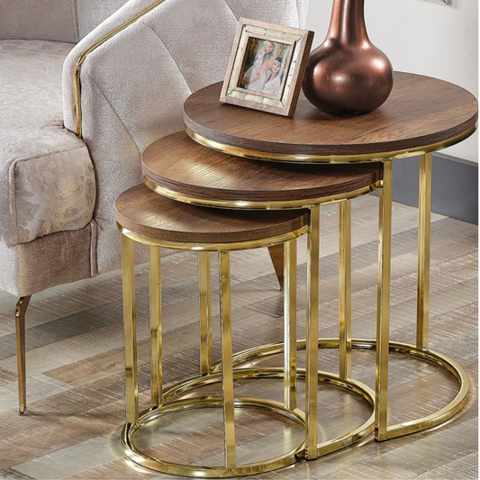 Set Mese de Cafea Rotunde – Design Modern cu Blat din Sticlă Securizată și Structură Metalică