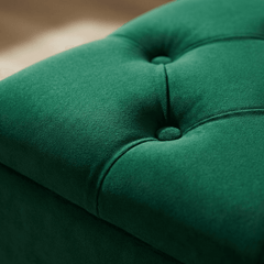 Taburet Chester cu Depozitare Verde