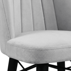 Scaun Babyface Madrid Gri Picioare Negru