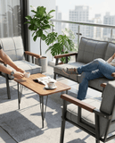 Set Mobilier de Grădină Modern cu Măsuță de Cafea – Canapea 2 Locuri + 2 Fotolii