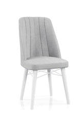 Babyface Madrid Scaun Gri (picioare albe) / Desire Furniture - Desire Furniture