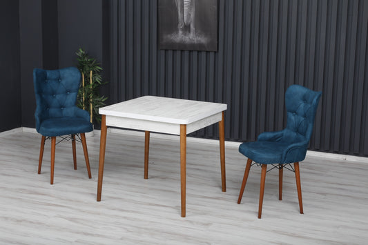 Lord Set masa 80*80 si scaune (2 bucati) Albastru / Desire Furniture - Desire Furniture