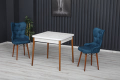Lord Set masa 80*80 si scaune (2 bucati) Albastru / Desire Furniture - Desire Furniture