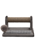 Stalp de zgariat pentru pisici Desire, cu jucărie pompon, 41x31x21cm, material WellSoft