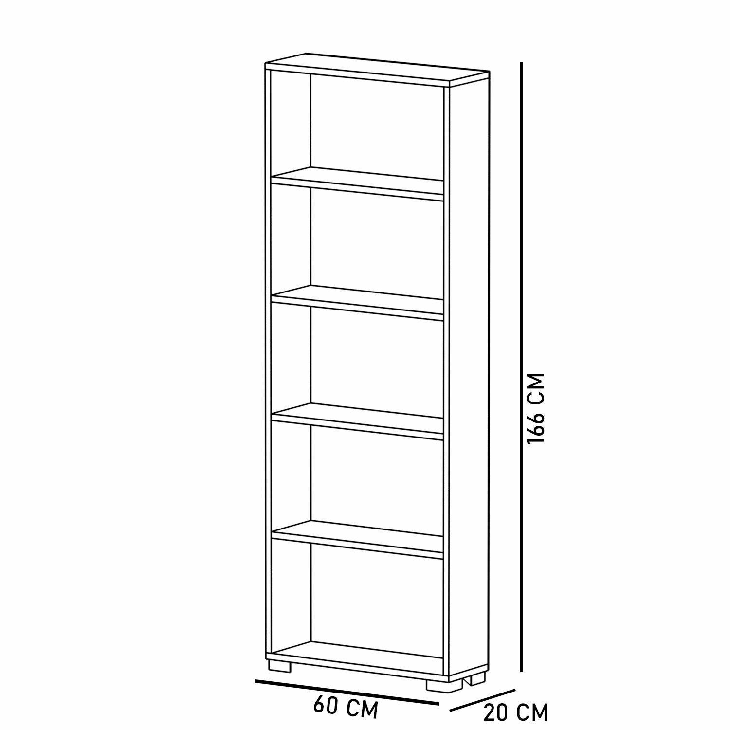 Bibliotecă Multifuncțională – Design Modern, Alb Lucios, PAL Premium