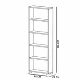 Bibliotecă Multifuncțională – Design Modern, Alb Lucios, PAL Premium