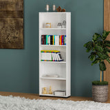 Bibliotecă Multifuncțională – Design Modern, Alb Lucios, PAL Premium
