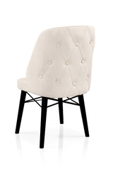 Lexus Set Masa Extensibila 80 x 130-170 cm si Scaune 6 bucati Crema