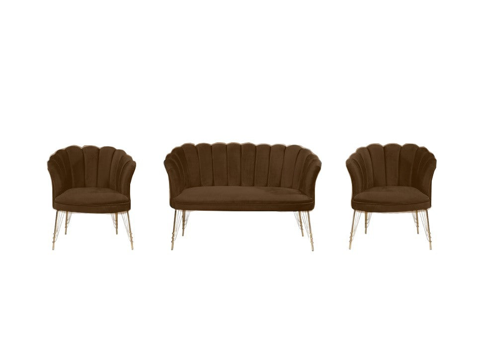 Cafea Set (Daisy) 3+1+1 Maro / Desire Furniture - Desire Furniture