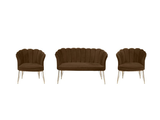 Cafea Set (Daisy) 3+1+1 Maro / Desire Furniture - Desire Furniture