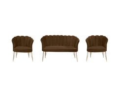 Cafea Set (Daisy) 3+1+1 Maro / Desire Furniture - Desire Furniture