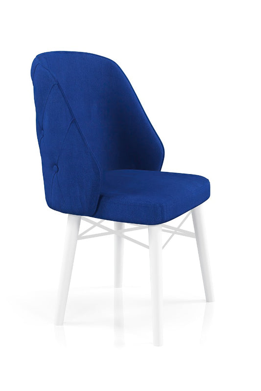 Babyface Lexus Scaun Albastru (picioare albe) / Desire Furniture - Desire Furniture