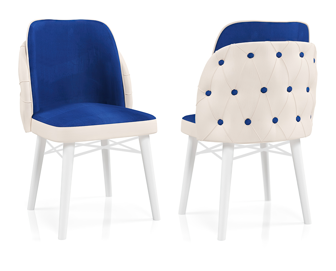 Babyface Alfa Scaun Albastru-Crema / Desire Furniture - Desire Furniture