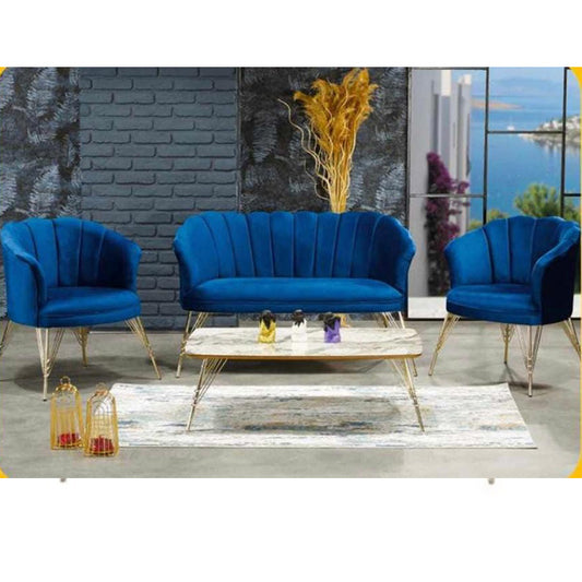 Cafea Set (Daisy) 3+1+1 Albastru / Desire Furniture - Desire Furniture