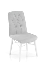 Babyface Bancă Scaun Gri (picior albe) / Desire Furniture - Desire Furniture