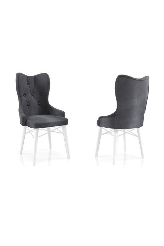 Scaun Babyface Lord Gri Antracit Picioare Albe