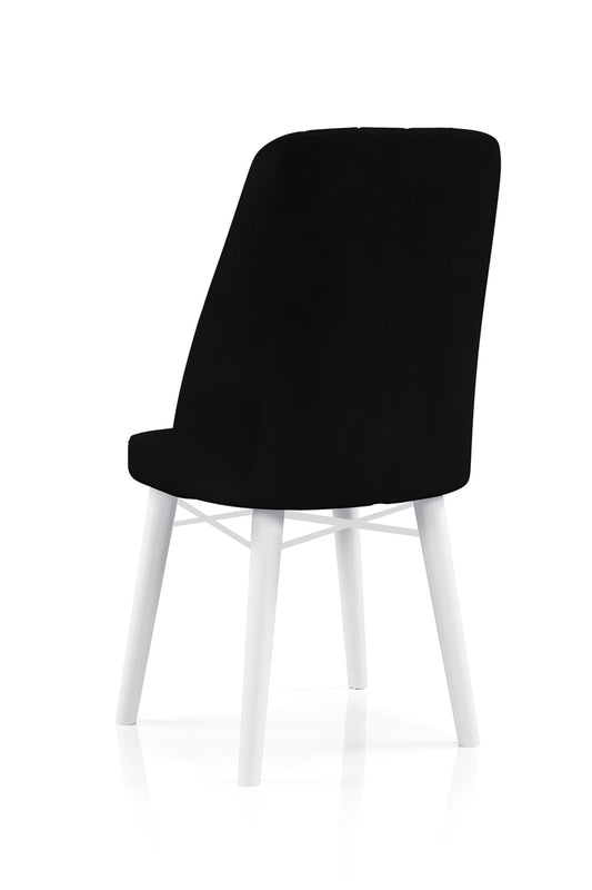 Scaun Babyface Madrid Negru Picioare Albe