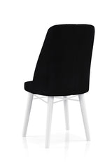 Scaun Babyface Madrid Negru Picioare Albe
