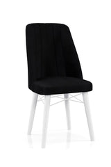 Babyface Madrid Scaun Negru (picioare albe) / Desire Furniture - Desire Furniture