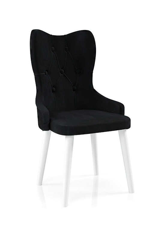 Babyface Lord Scaun Negru (picioare albe) / Desire Furniture - Desire Furniture