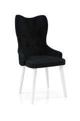 Babyface Lord Scaun Negru (picioare albe) / Desire Furniture - Desire Furniture