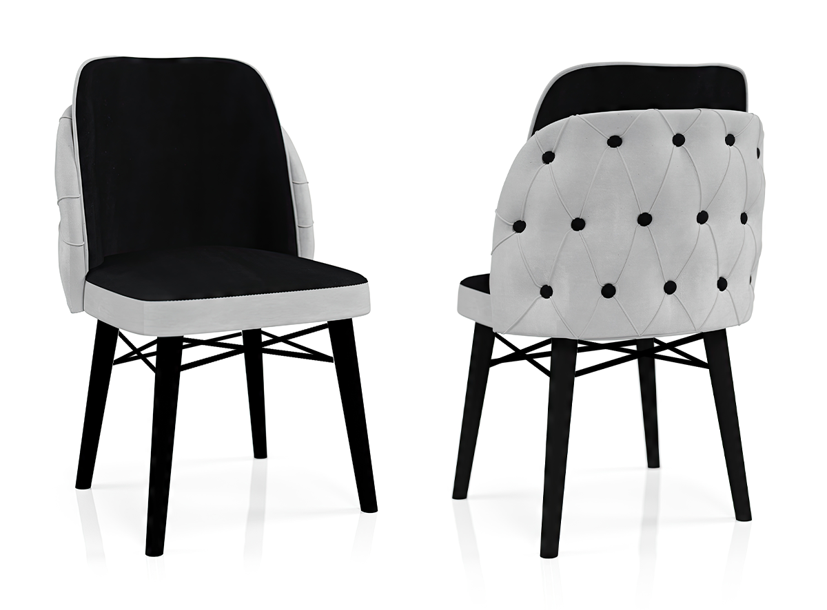 Babyface Alfa Scaun Gri-Negru / Desire Furniture - Desire Furniture