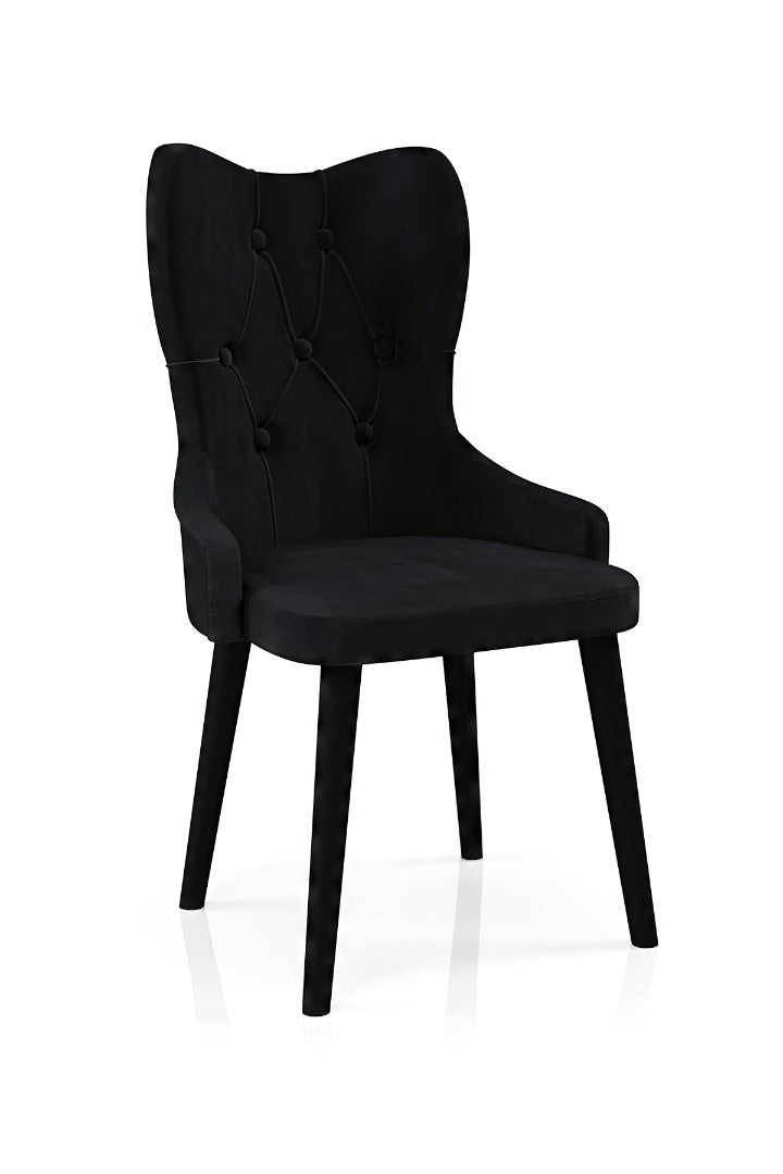 Babyface Lord Scaun Negru (picioare negru) / Desire Furniture - Desire Furniture