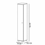 Dulap Multifuncțional cu o Singură Ușă – Design Modern, Alb Lucios, PAL Premium