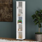 Dulap Multifuncțional cu o Singură Ușă – Design Modern, Alb Lucios, PAL Premium