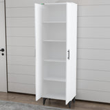 Dulap cu Rafturi pentru Haine – Design Modern, Alb Lucios