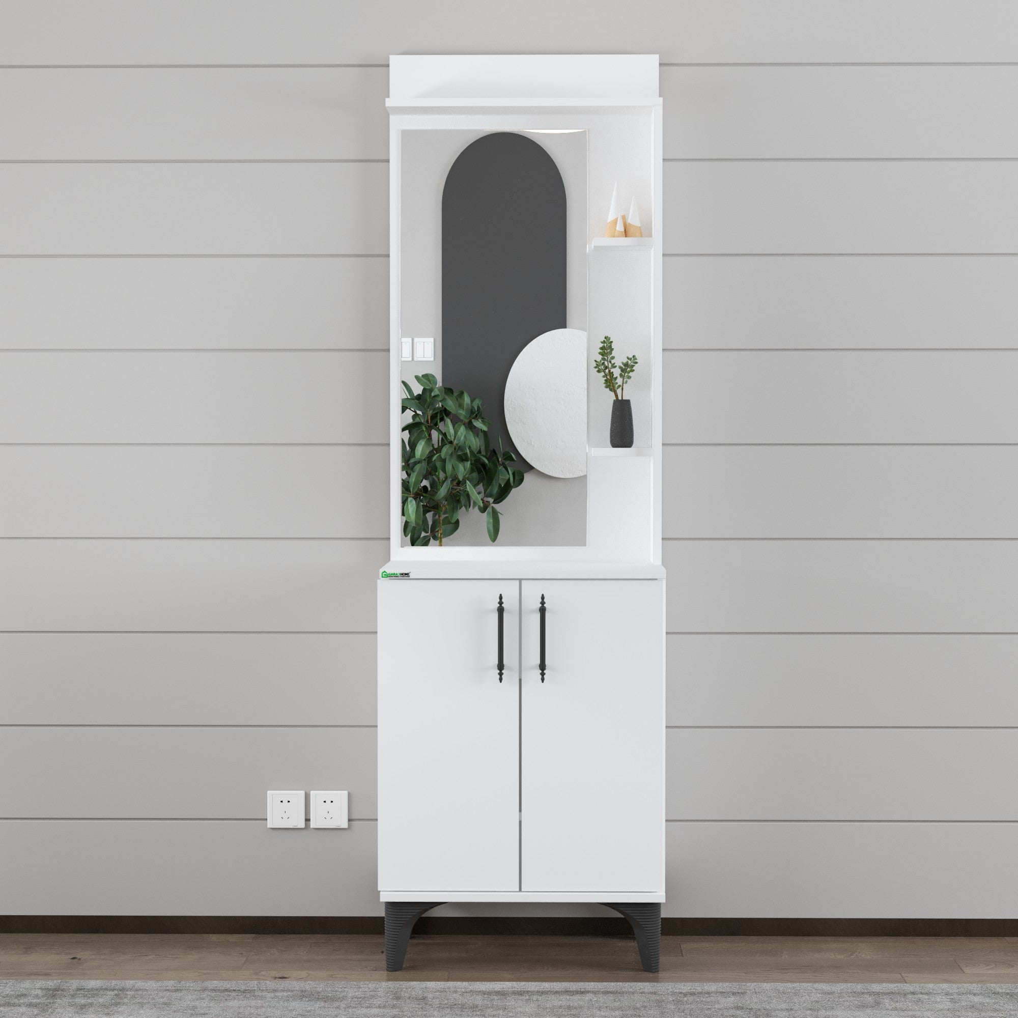 Vestiar Suspendat – Design Modern, Alb Lucios, PAL Premium