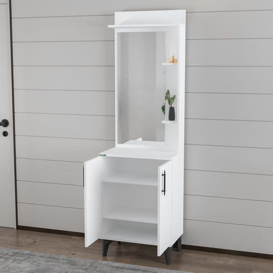 Vestiar Suspendat – Design Modern, Alb Lucios, PAL Premium