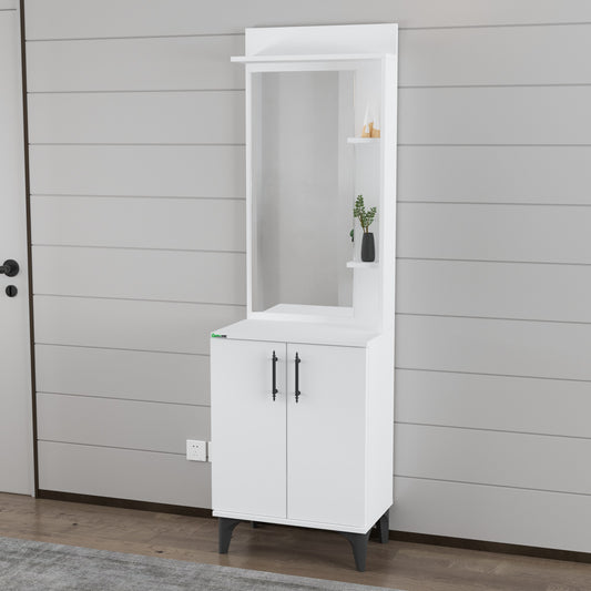 Vestiar Suspendat – Design Modern, Alb Lucios, PAL Premium