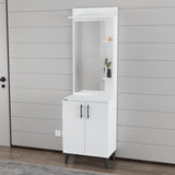 Vestiar Suspendat – Design Modern, Alb Lucios, PAL Premium